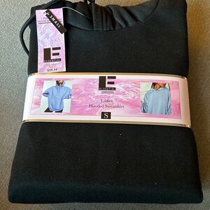 New Essential by Seven Black Hooded Sweatshirt Women’s Size:Small